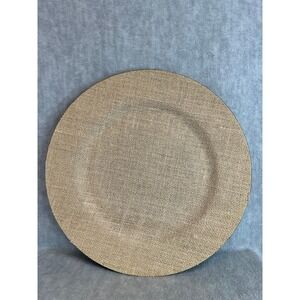 Pier 1‎ Imports Burlap Charger Plates Set of 3 Decorative Rustic Table Setting